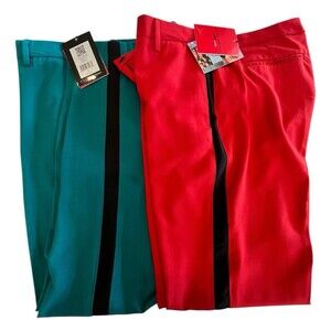 Narciso Rodriguez Crepe Ankle Trousers NWT Bundle 2 pair Sz 8 with Black Stripe